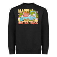 Black Happy Easter truck Heavyweight Sweatshirt - LillyAllenDesigns
