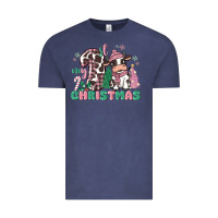Vintage Denim my first christmas cow Vintage Tee - MaliasSmallBusiness