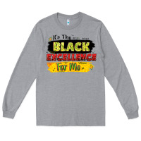 Heather Grey it's the black excellence for me Long Sleeve Tee - LillyAllenDesigns
