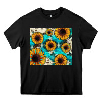 Black gemstone sunflower Heavy Core Tee - JahusDesignShop