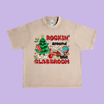 Rockin Around The Classroom Urban Heavy Tee Designed By Maliassmallbusiness