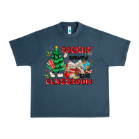 Midnight Navy rockin around the classroom Urban Heavy Tee - MaliasSmallBusiness