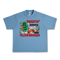 Pebble Blue rockin around the classroom Urban Heavy Tee - MaliasSmallBusiness