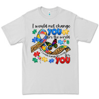 Dove Grey i would not change you autism Premium Tee - JahusDesignShop