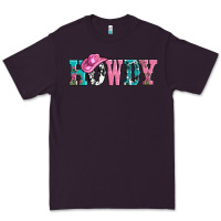 Plum valentines day howdy and heart gift Premium Tee - AdoDesignShop