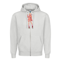 Dove Grey colorful girl Zipper Hoodie - TumblerDesignByShophia