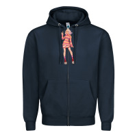 Navy colorful girl Zipper Hoodie - TumblerDesignByShophia