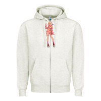 Oatmeal Heather colorful girl Zipper Hoodie - TumblerDesignByShophia