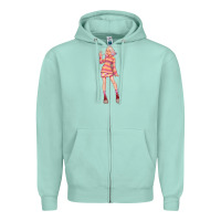 Seafoam colorful girl Zipper Hoodie - TumblerDesignByShophia