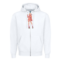 White colorful girl Zipper Hoodie - TumblerDesignByShophia