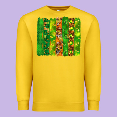 St. Patrick's Day Brushstrokes Premium Sweatshirt Designed By Howdyjamesfarm