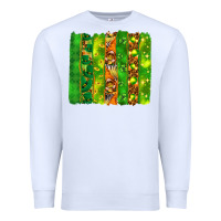 White St. Patrick's Day brushstrokes Premium Sweatshirt - HowdyJamesFarm