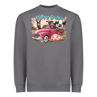 Storm Happy Easter truck with Easter farm animals Heavyweight Sweatshirt - LillyAllenDesigns