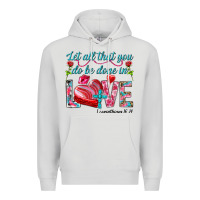 Dove Grey Let all that you do be done in love 1 corinthians Premium Hoodie - HowdyJamesFarm