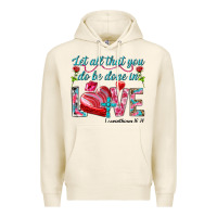Tofu Let all that you do be done in love 1 corinthians Premium Hoodie - HowdyJamesFarm