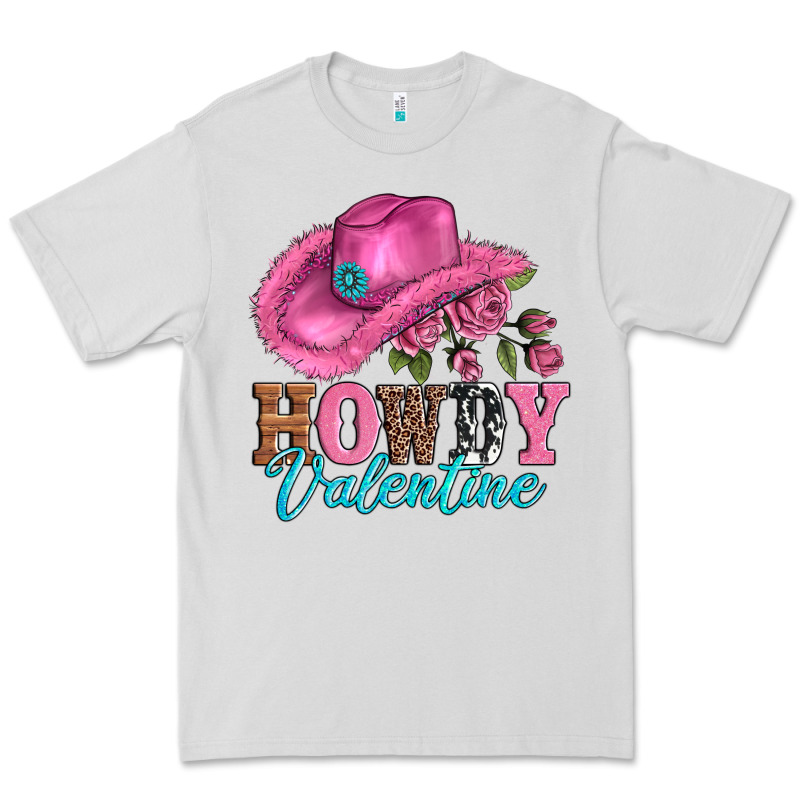 Valentines Day Cowgirl Hat And Howdy Premium Tee by AdoDesignShop | Teevron