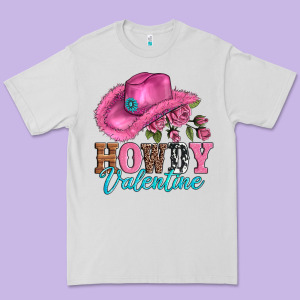 Valentines Day Cowgirl Hat And Howdy Premium Tee Designed By Adodesignshop