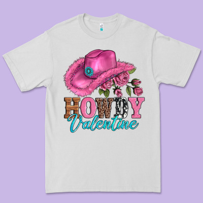 Valentines Day Cowgirl Hat And Howdy Premium Tee Designed By Adodesignshop
