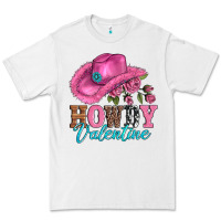 White valentines day cowgirl hat and howdy Premium Tee - AdoDesignShop