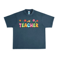 Midnight Navy custom teacher flowers Urban Heavy Tee - JahusDesignShop