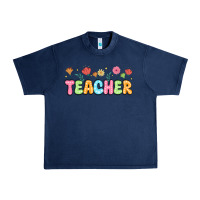 Navy custom teacher flowers Urban Heavy Tee - JahusDesignShop