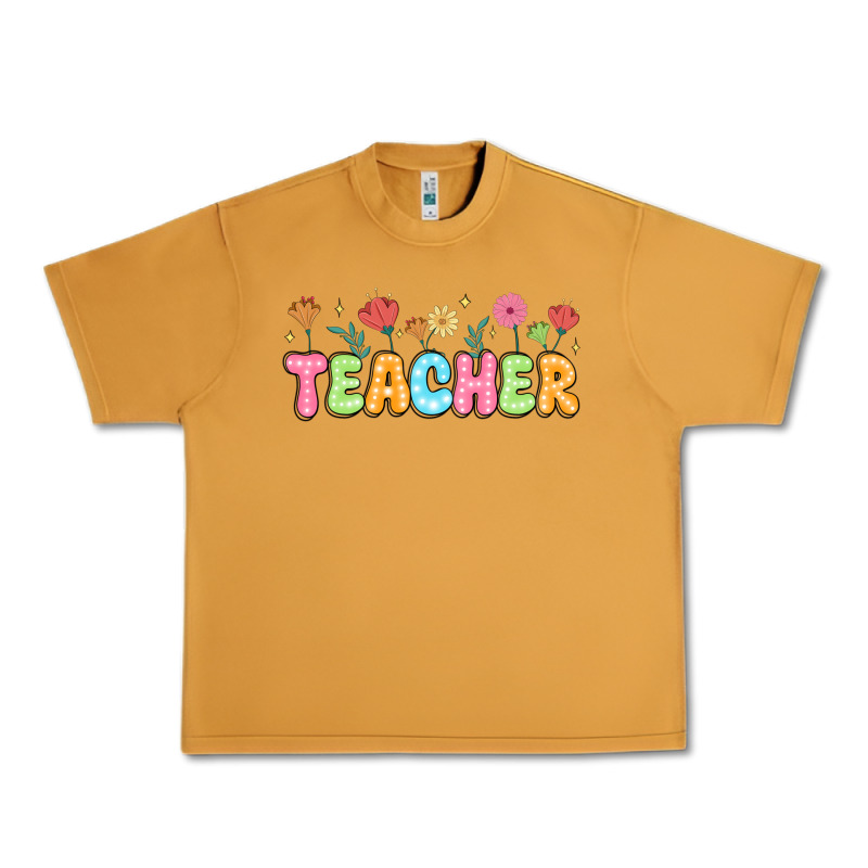 Custom Teacher Flowers Urban Heavy Tee by JahusDesignShop | Teevron