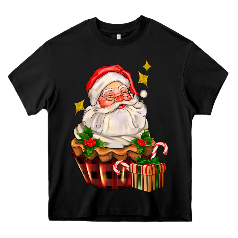 Santa Claus Cupcake Heavy Core Tee by AdoDesignShop | Teevron