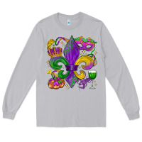 Moon Dust mardi gras fleur de lis Long Sleeve Tee - LillyAllenDesigns