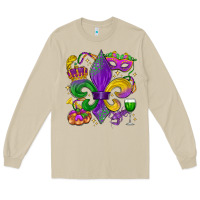 Mushroom mardi gras fleur de lis Long Sleeve Tee - LillyAllenDesigns