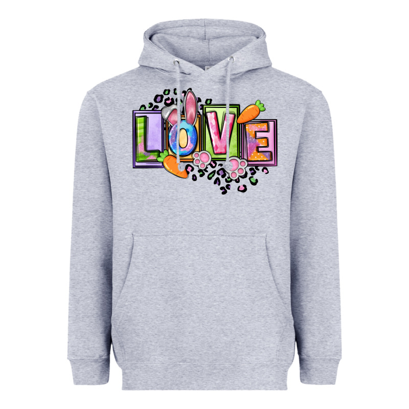 Easter Love Happy Easter Day Heavyweight Hoodie by CowGirlArtShop | Teevron