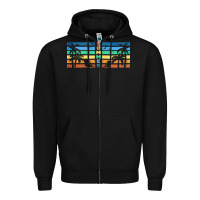 Black retro summer Zipper Hoodie - TumblerDesignByShophia