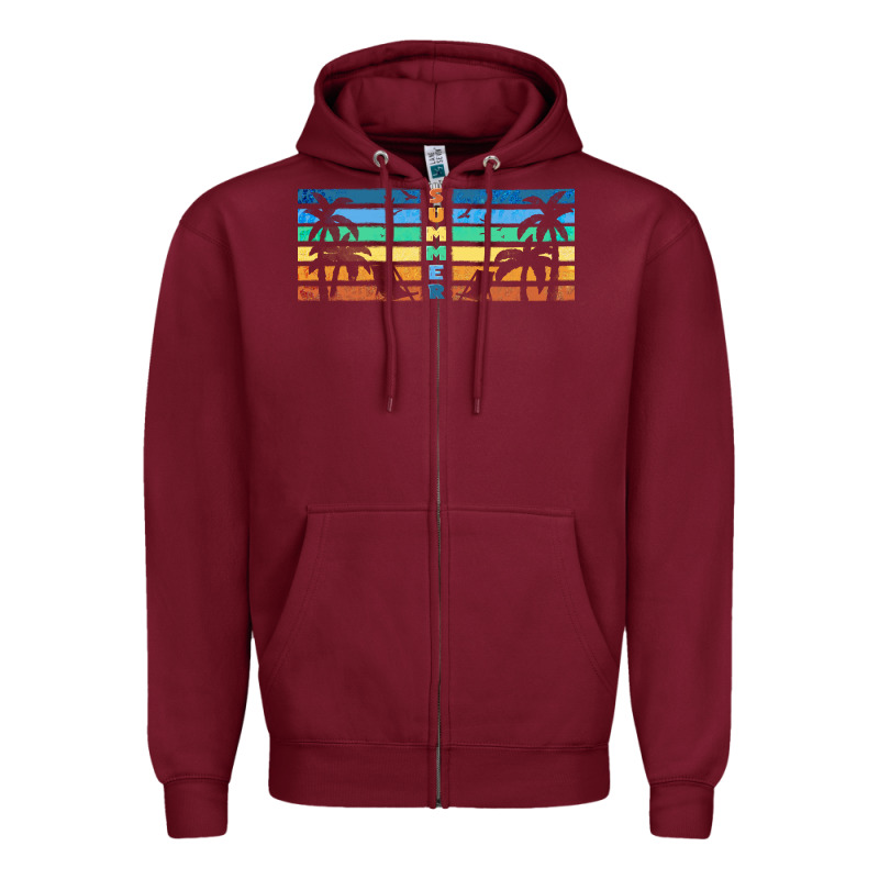 Retro Summer Zipper Hoodie by TumblerDesignByShophia | Teevron