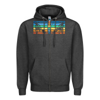 Charcoal Heather retro summer Zipper Hoodie - TumblerDesignByShophia