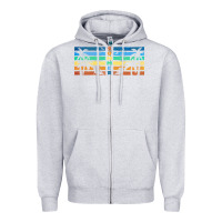 Heather Grey retro summer Zipper Hoodie - TumblerDesignByShophia