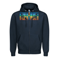 Navy retro summer Zipper Hoodie - TumblerDesignByShophia