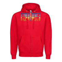 Red retro summer Zipper Hoodie - TumblerDesignByShophia