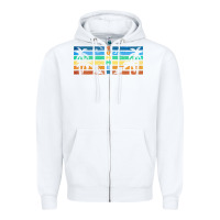 White retro summer Zipper Hoodie - TumblerDesignByShophia