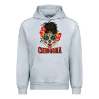 Heather Grey chingona latina bun mama Urban Hoodie - BundleAndBundleShop