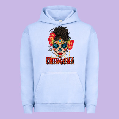 Chingona Latina Bun Mama Urban Hoodie Designed By Bundleandbundleshop