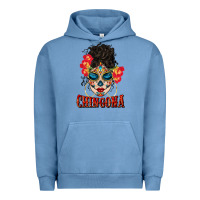 Pigment Pebble Blue chingona latina bun mama Urban Hoodie - BundleAndBundleShop