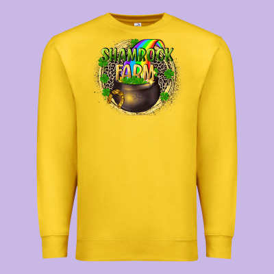 St. Patrick's Shamrock Farm Premium Sweatshirt Designed By Cowgirlartshop