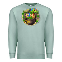 Seafoam St. Patrick's Shamrock farm Premium Sweatshirt - CowGirlArtShop