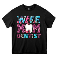 Black Wife Mom Dentist With Tooth And Floss Heavy Core Tee - AdoDesignShop