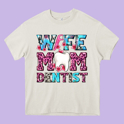 Wife Mom Dentist With Tooth And Floss Heavy Core Tee Designed By Adodesignshop