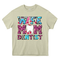 Mossy Wife Mom Dentist With Tooth And Floss Heavy Core Tee - AdoDesignShop