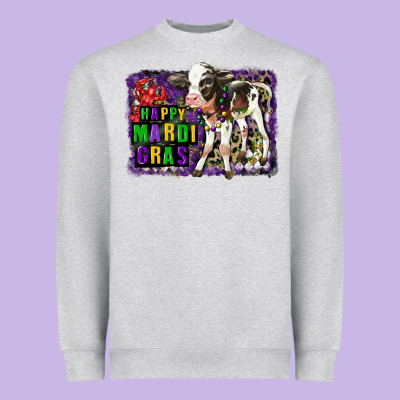 Mardi Gras Calf Heavyweight Sweatshirt Designed By Lillyallendesigns