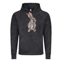 Vintage Black Easter bunny Vintage Hoodie - NancyCooperArtShop
