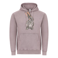 Vintage Zinc Easter bunny Vintage Hoodie - NancyCooperArtShop