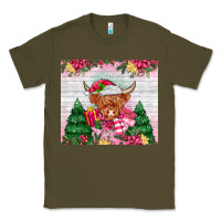 Army Green pink christmas cow Classic Tee - MaliasSmallBusiness