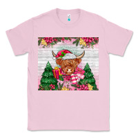 Bubblegum Pink pink christmas cow Classic Tee - MaliasSmallBusiness